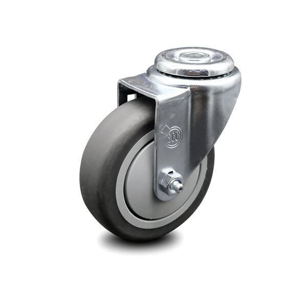 4 Inch Thermoplastic Rubber Wheel Swivel Bolt Hole Caster